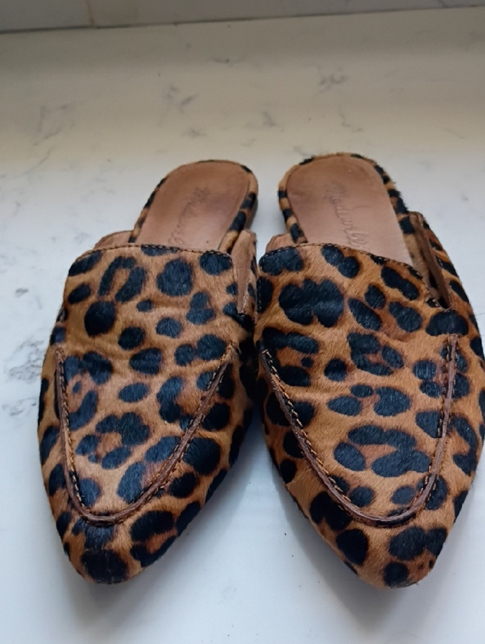 Madewell Leopard Print Women's Slip-On Mules - Brown/Black